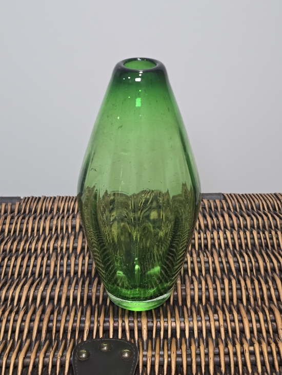 Other - Green Glass Decorative Vase